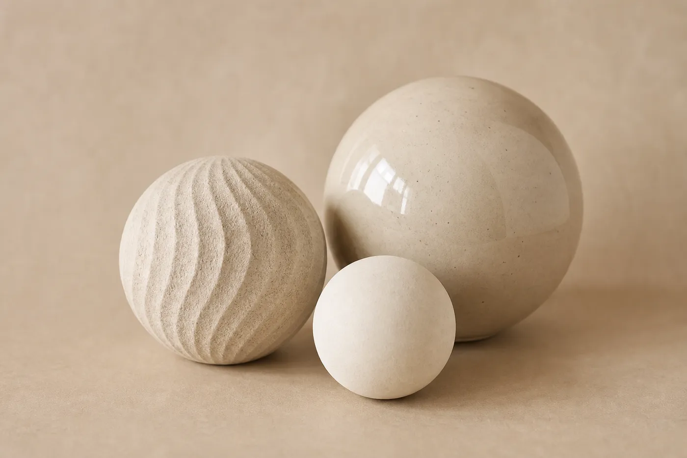 Ligne Trio Boules Céramique Déco — Série 19